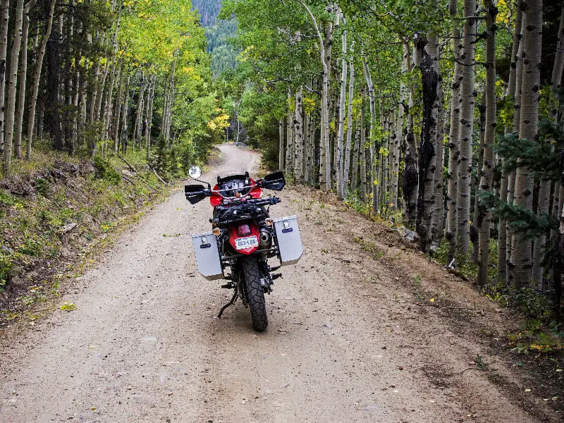 adventure dirt bike in forest